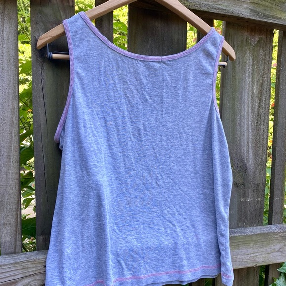 Y2K VTG Tommy Hilfiger Tank Top Grey Pink Heart TH Logo XL Vintage - Picture 9 of 9